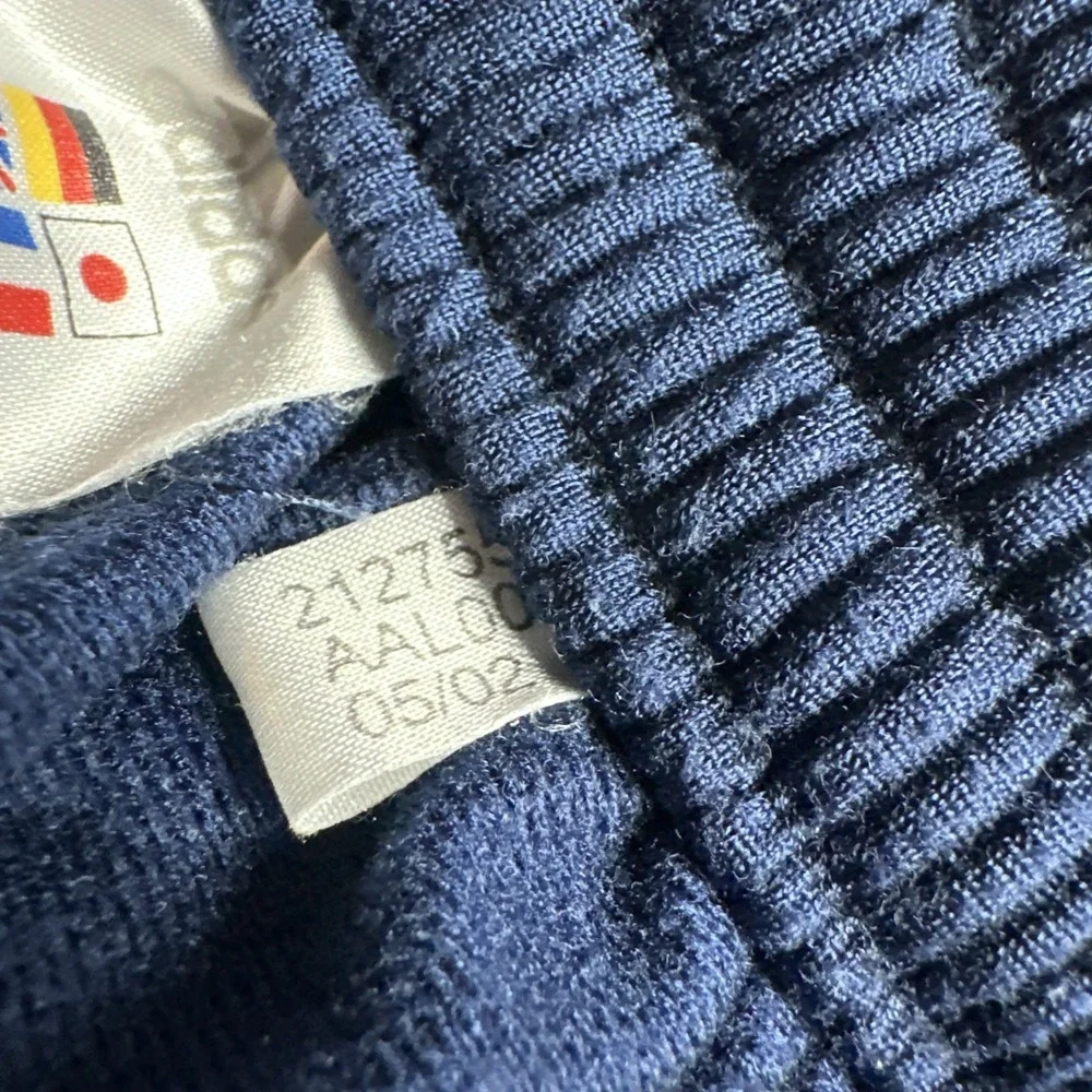 VTG Y2K Adidas‎ Breakaway Pants Men Large Blue Tearaway 3 Stripes Dazzle